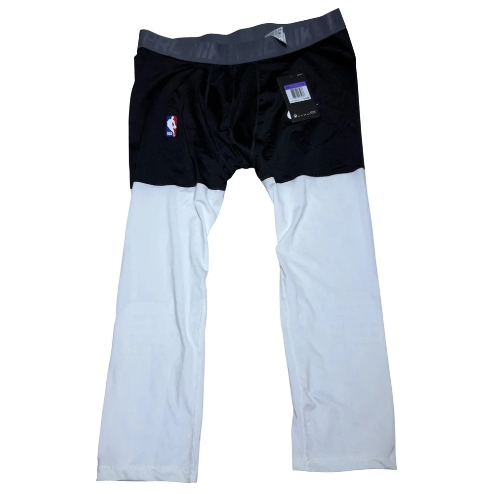 Nike Pro NBA Compression Tights Mens 3XL Black White AT9764-011 Basketball